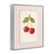 Stupell Industries Delicate Cherries on Stripes Framed Giclee, design by Christine Simpson Art